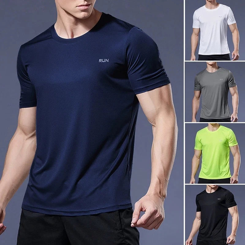 Men’s Quick Dry Sports T-Shirt – Running, Soccer Jersey, Gym Fitness Compression
