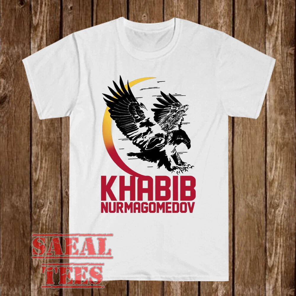 Khabib Nurmagomedov The Eagle Russian Men's White Size S-5XL