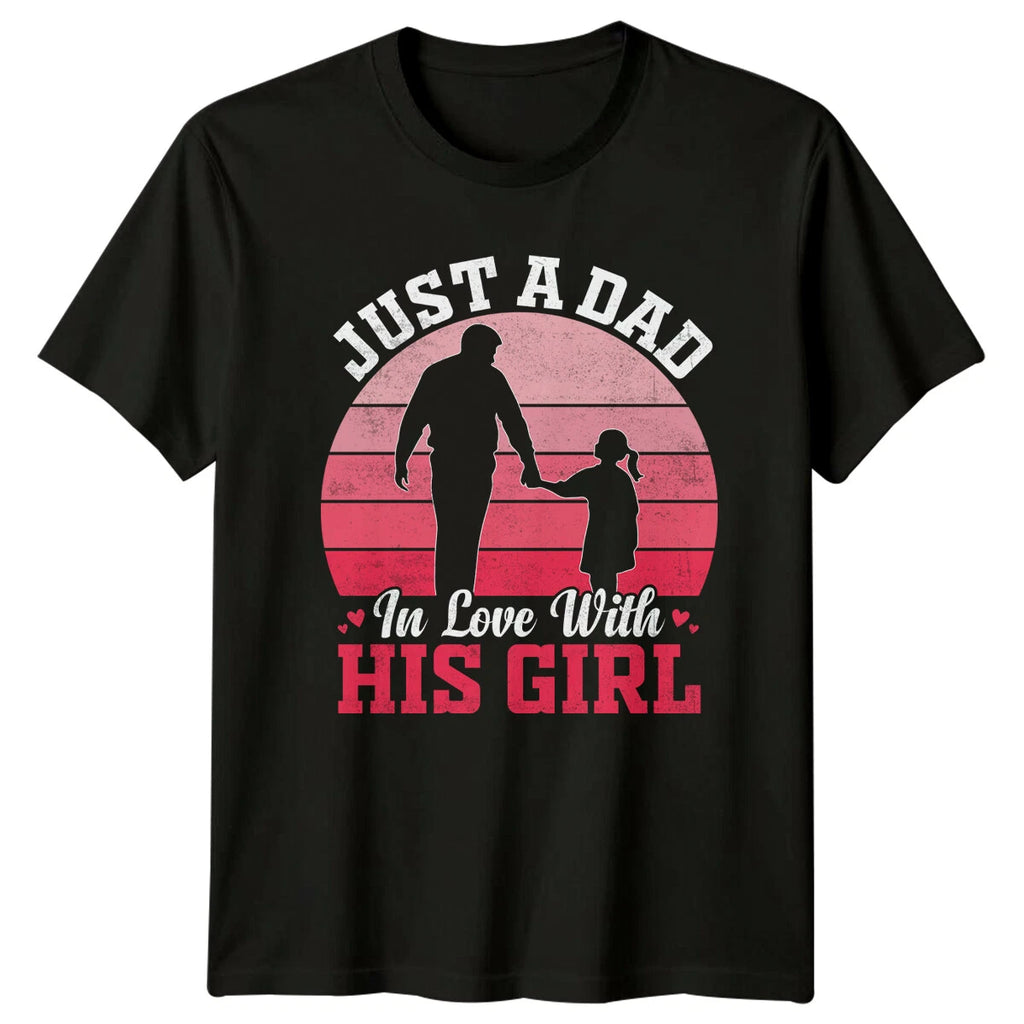 Just A Dad In Love With His Girl Silhouette Graphic T-Shirt