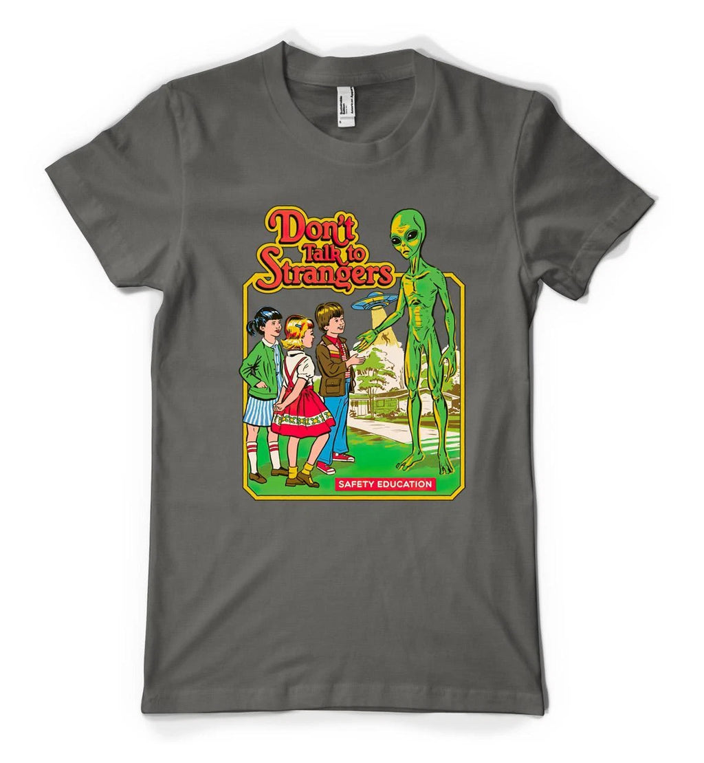 BNWT Don't Talk To Strangers Alien Safety Personalised Adult And Kids T-Shirt
