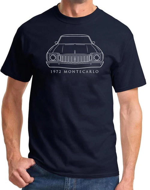 1972 Chevy Monte Carlo Classic Front End Design Tshirt NEW Colors