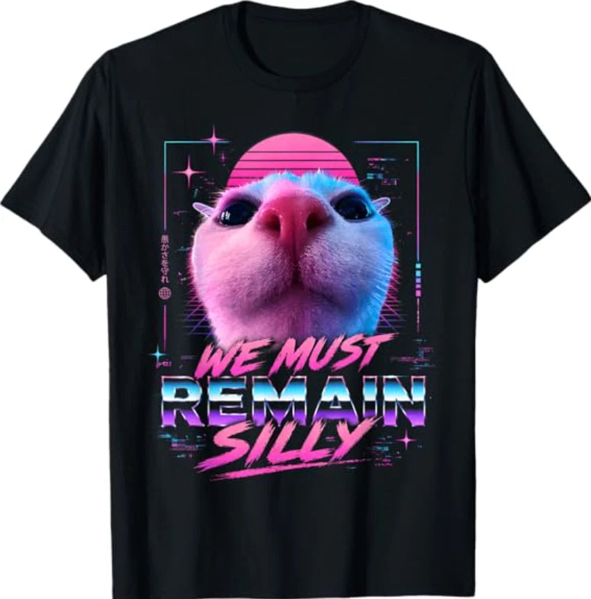 Vaporwave Aesthetic Meme Funny Cyberpunk Cat T-Shirt