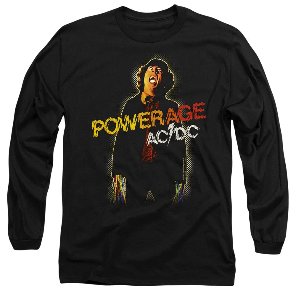 ACDC Powerage Mens Long Sleeve T-Shirt, Black