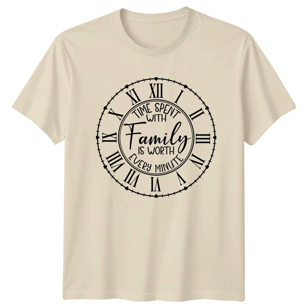 Time Spent With Family Is Worth T-Shirt Clock Design Inspirational Christmas