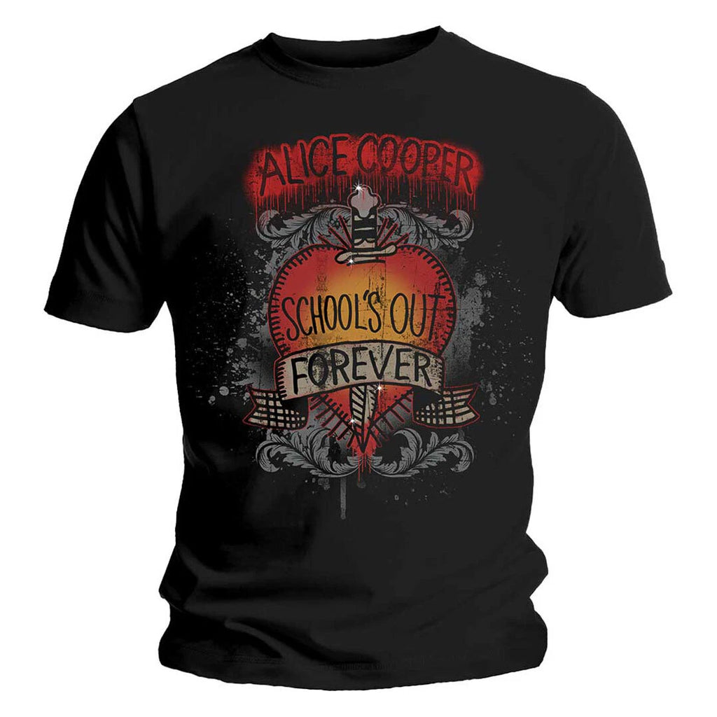 Alice Cooper T-Shirt Schools Out Band New Black Official