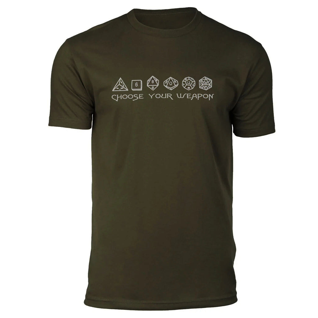 Dice: Choose your Weapon Premium Navy Green T-Shirt, Small