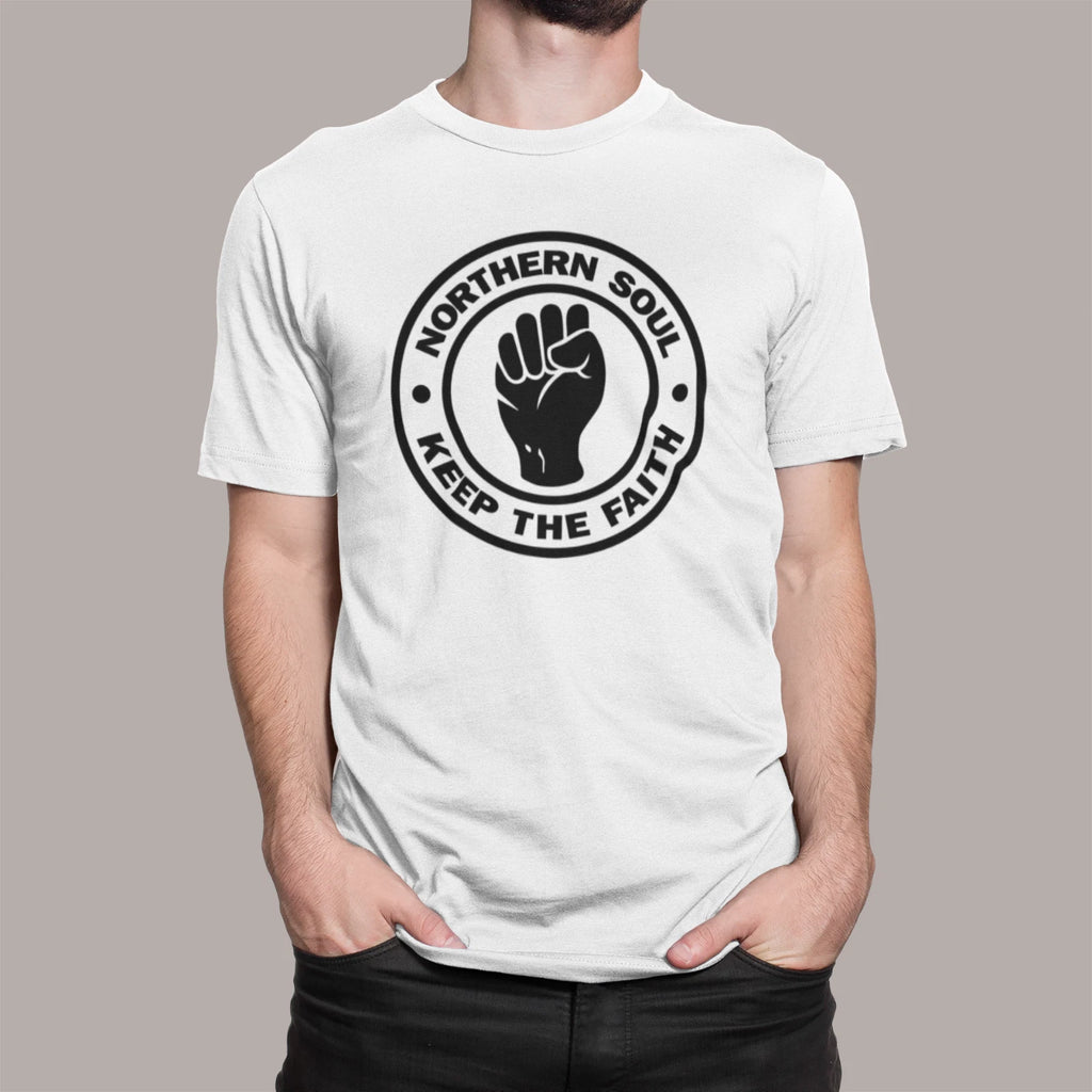 NORTHERN SOUL KEEP THE FAITH T SHIRT RETRO CLASSIC MOD SKA MOTOWN ADULTS KIDS
