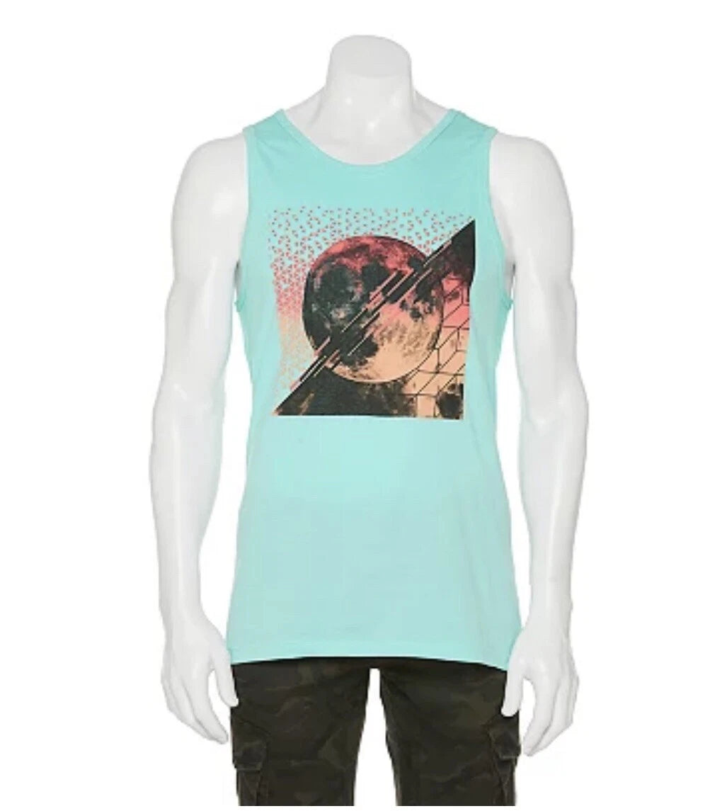 Urban Pipeline Tank Top Men’s Size Large Geo Moon Graphic Print Shirt