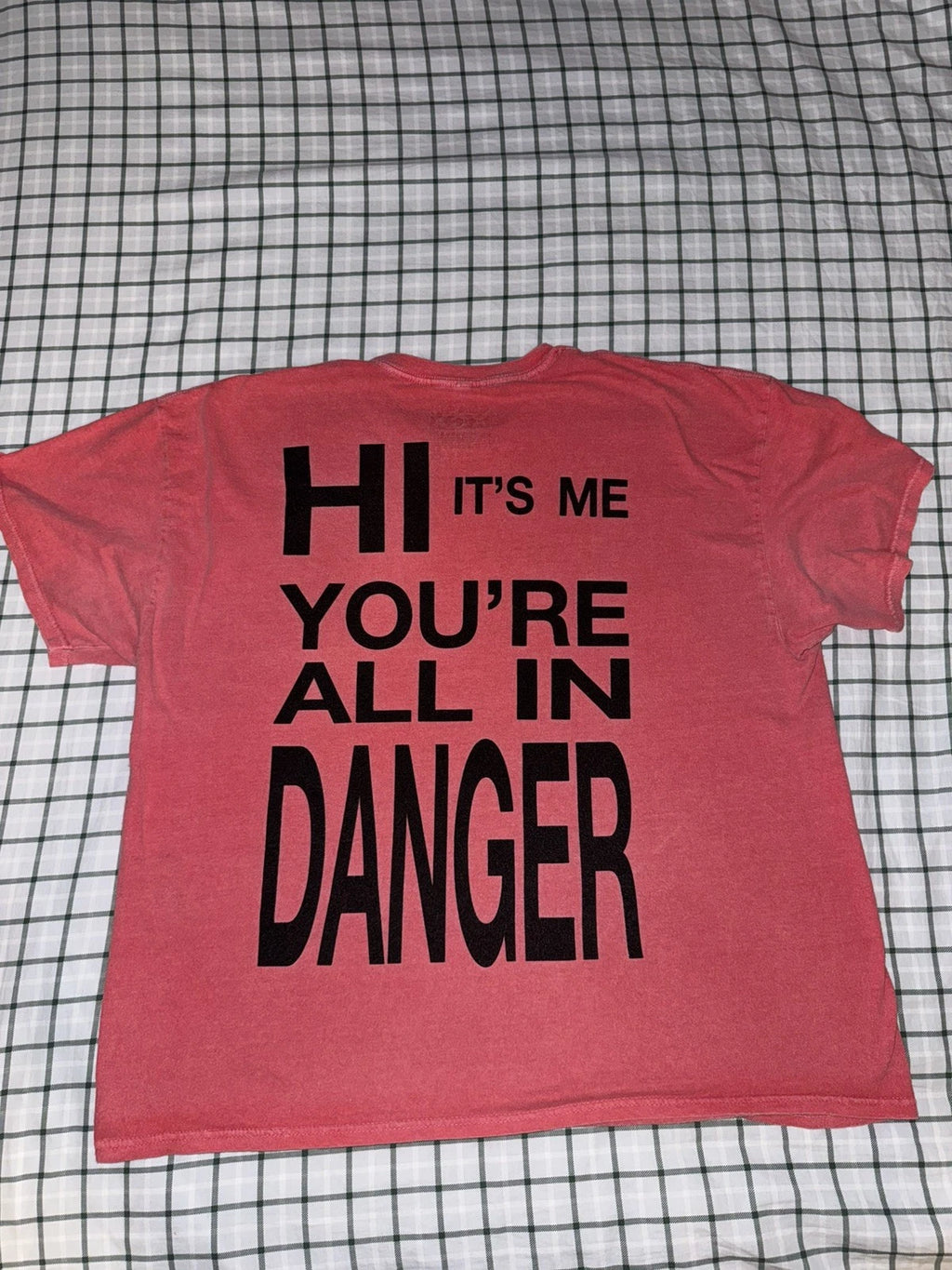 Charli XCX Brat Shirt Adult Large Red Hi It's Me Album Urban Outfitters NWOT