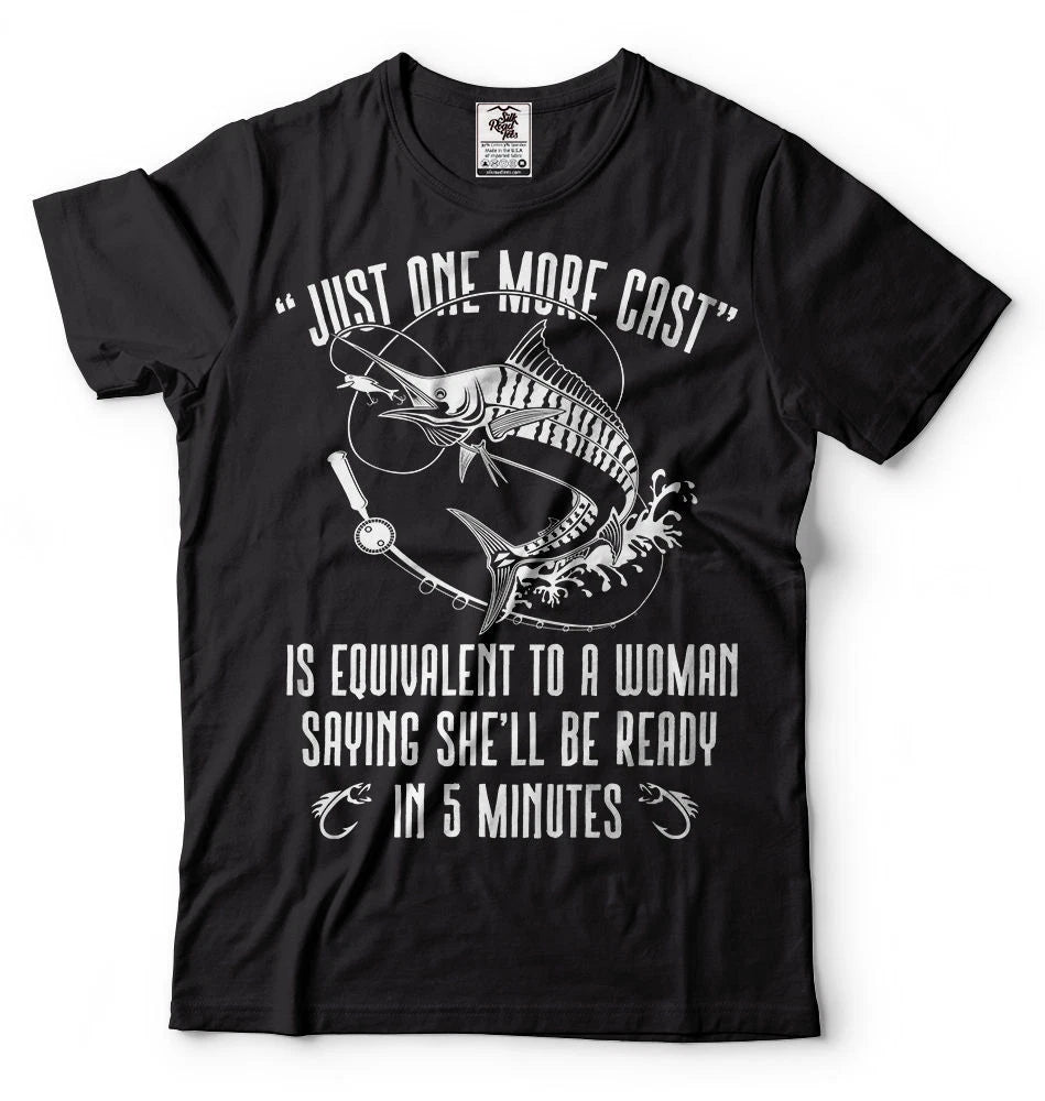 Funny Fishing Cast T-shirt Humor Tee Shirt Father's Day Birthday Gift for Dad