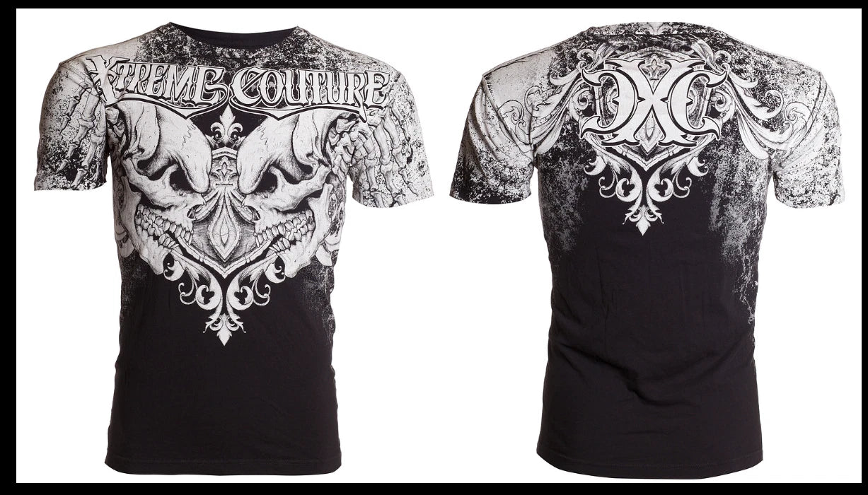 XTREME COUTURE by AFFLICTION Black LEGENDARY Short Sleeve Slim Fit T-shirt NWT