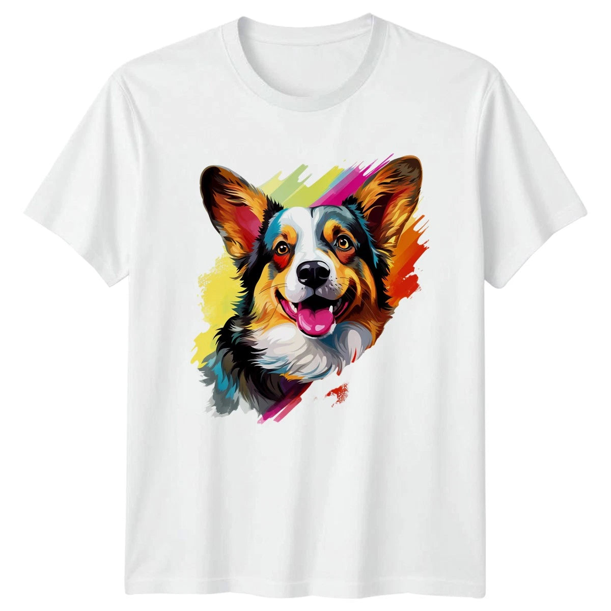 Colorful Corgi T-Shirt Dog Lover Gift For Him And Her