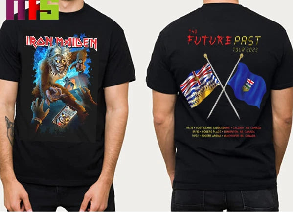 Iron Maiden Canada Event Tee The Future Past 2023 Tour Two Sides Essentials