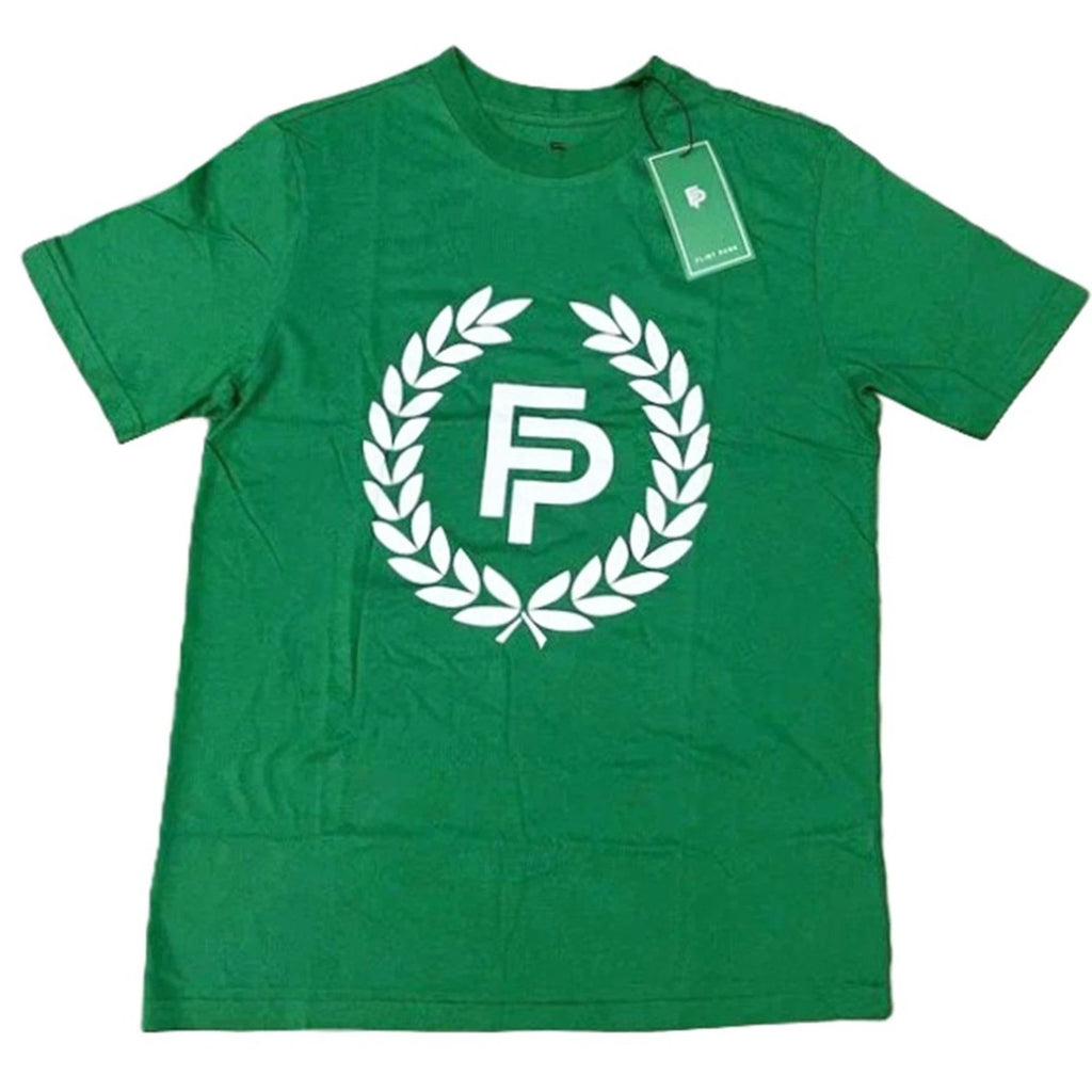 Men's Green Organic Cotton T-Shirt Laurel Wreath Logo XL