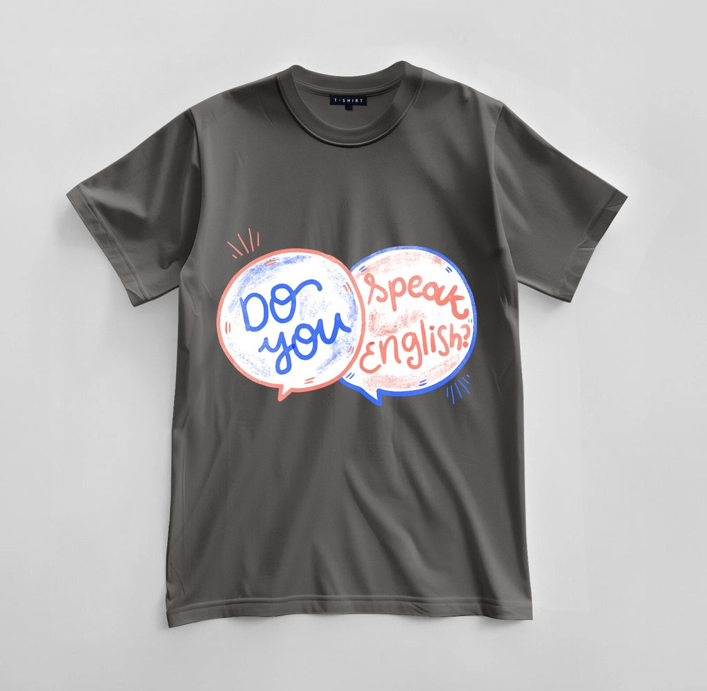 Custom Speak the Language Graphic T-shirt Design Unisex Jersey Short Sleeve Tee