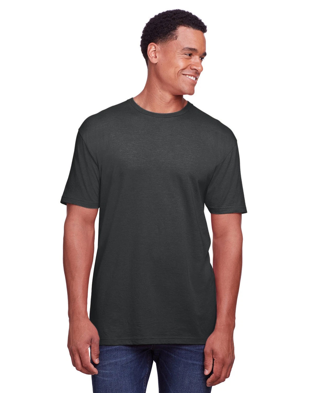 Gildan Men's Softstyle CVC Stylish Casual Plain T-Shirt Black Mist Size 4X Only