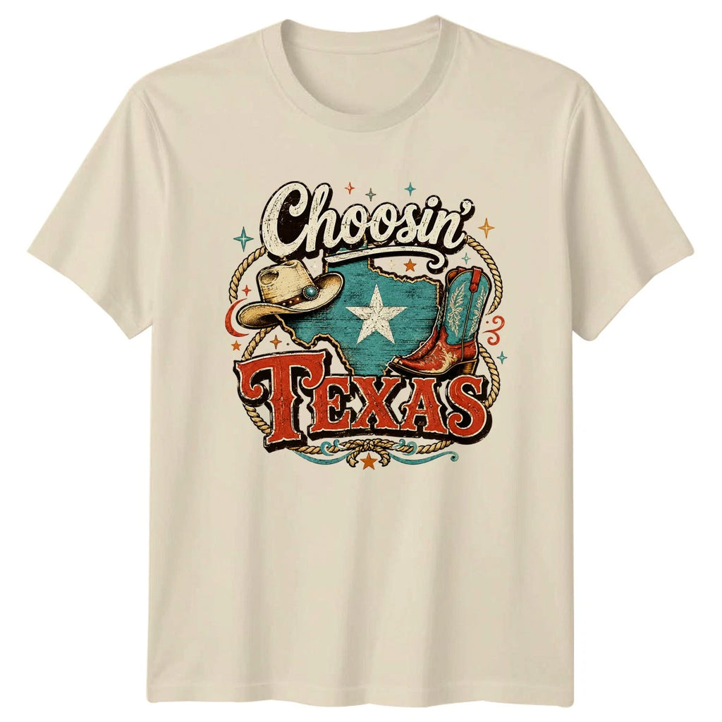 Choosin Texas T-Shirt Western Country Texas Birthday Gift For Him And Her