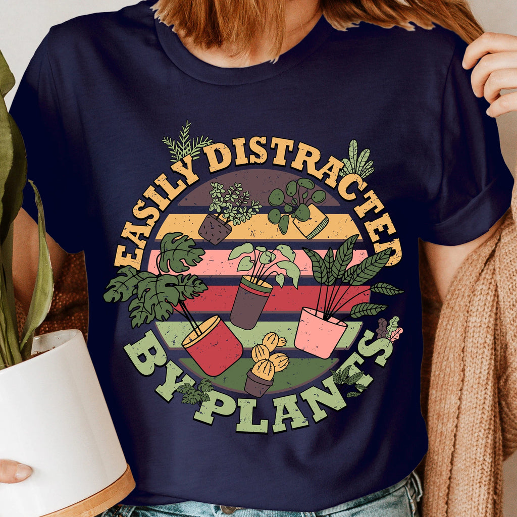 Easily Distracted Plant Lover Shirt,Gardening Shirt Gardener T-Shirt #GDRN