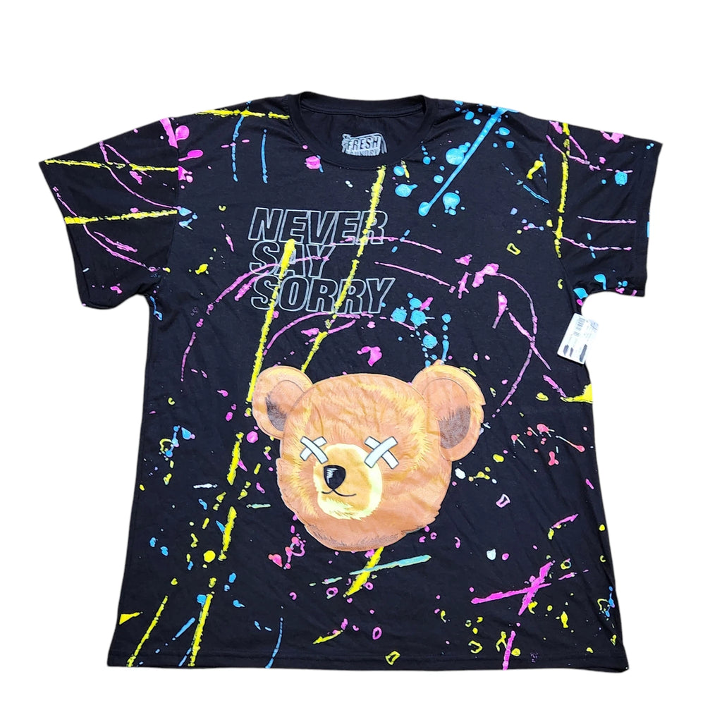 Fresh Laundry Black Savage Bear Shirt XL Men Graphic NWT Streetwear