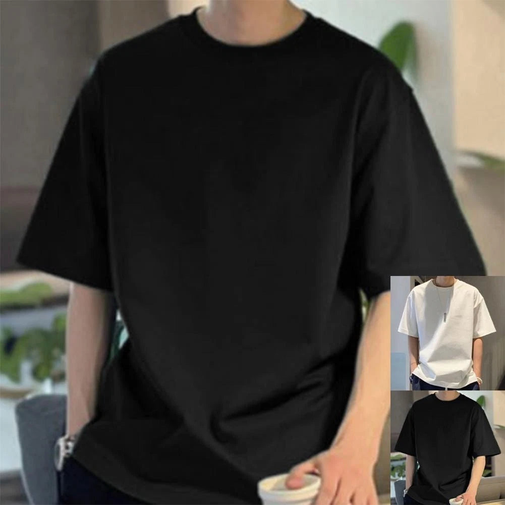 Men Loose T-shirt Short Sleeve Style For Daily Casual Wear Four Seasons Wear