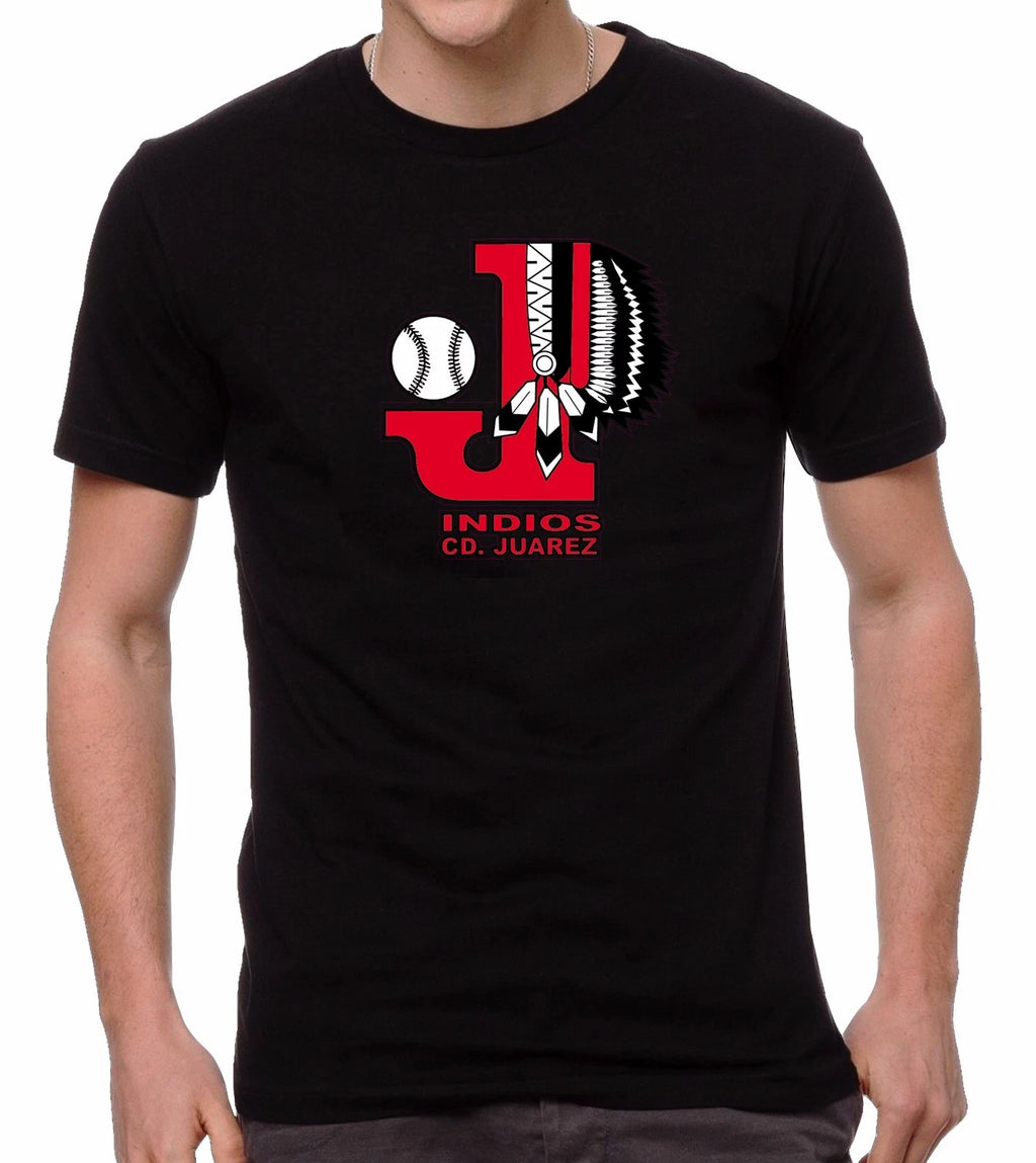 Indios de CD. Juárez Baseball Men's T-shirts Crew Neck 100% Cotton