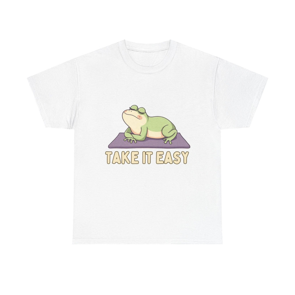 Take It Easy Frog Shirt – Cute Relaxed Frog Yoga Aesthetic Tee