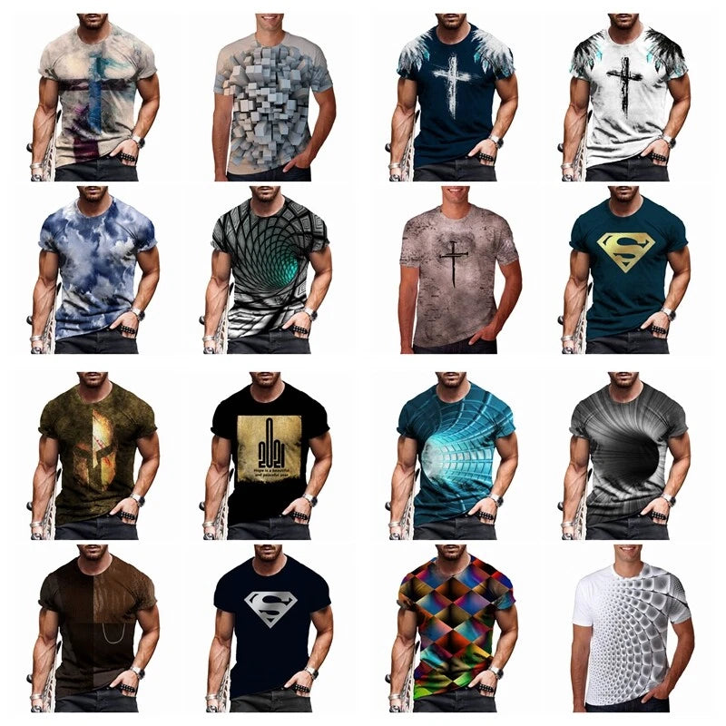 T Shirts Funny Cool Graphic Fashion 3D Novelty Men Women T-Shirts Camiseta Tee S