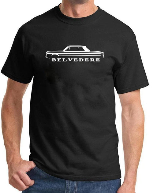 1966 1967 Plymouth Belvedere Hardtop Outline Design Tshirt NEW COLORS