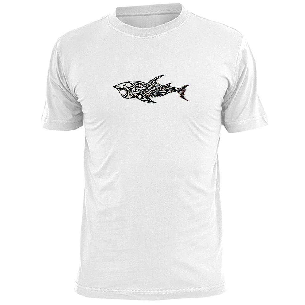 Mens Tribal Maori Shark (v2) T Shirt Wildlife Sea Life Oceans