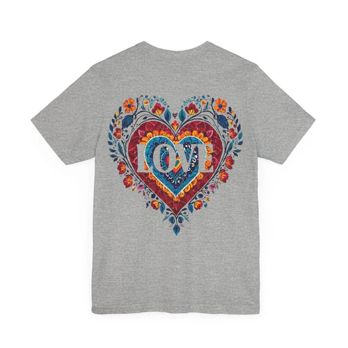 "Boho Heart T-Shirt – Love-Themed Bella+Canvas Tee for Men & Women, 5 Colors"