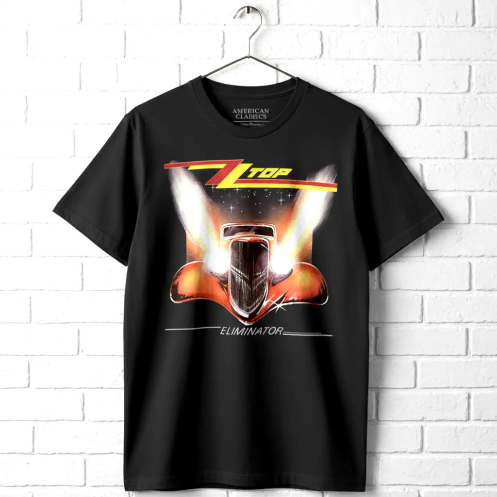 ZZ Top Eliminator Album Cover Art Men's T Shirt Rock Band Concert Tour Merch