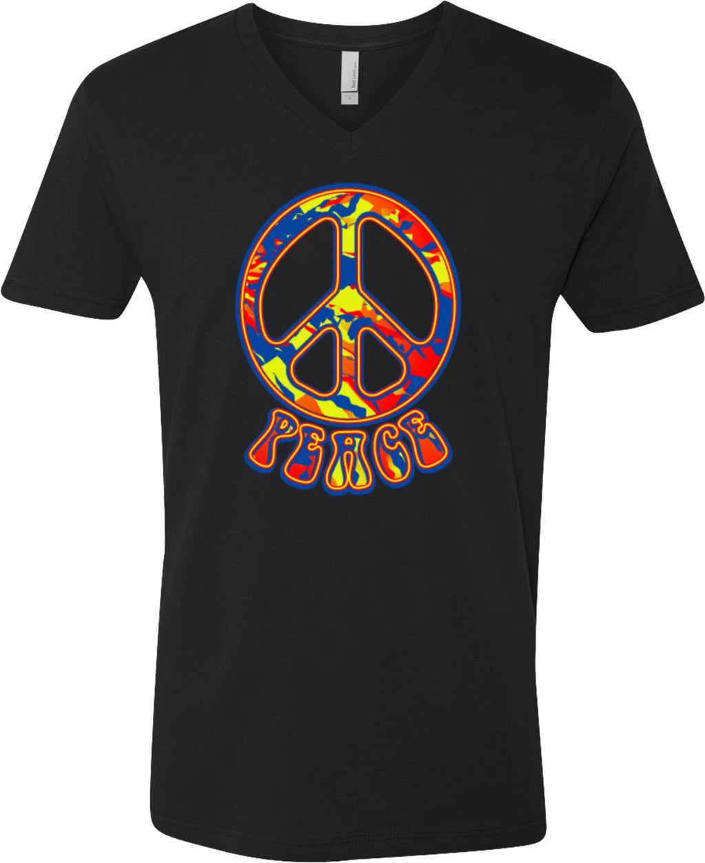 Buy Cool Shirts Peace T-shirt Funky 70's Peace V-Neck