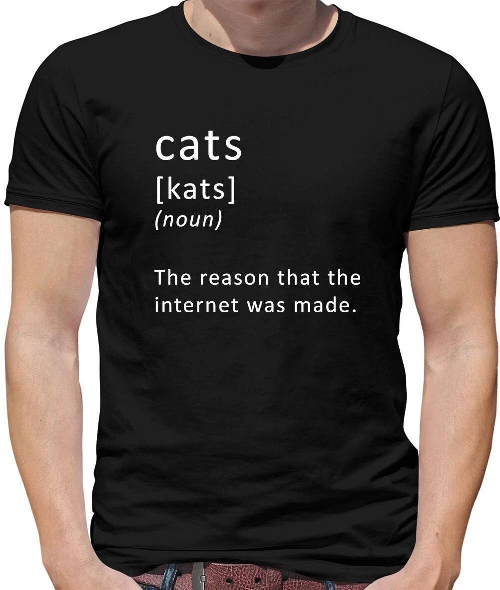 Funny Definition Cats - Mens T-Shirt - Cat Pet Internet Memes funny