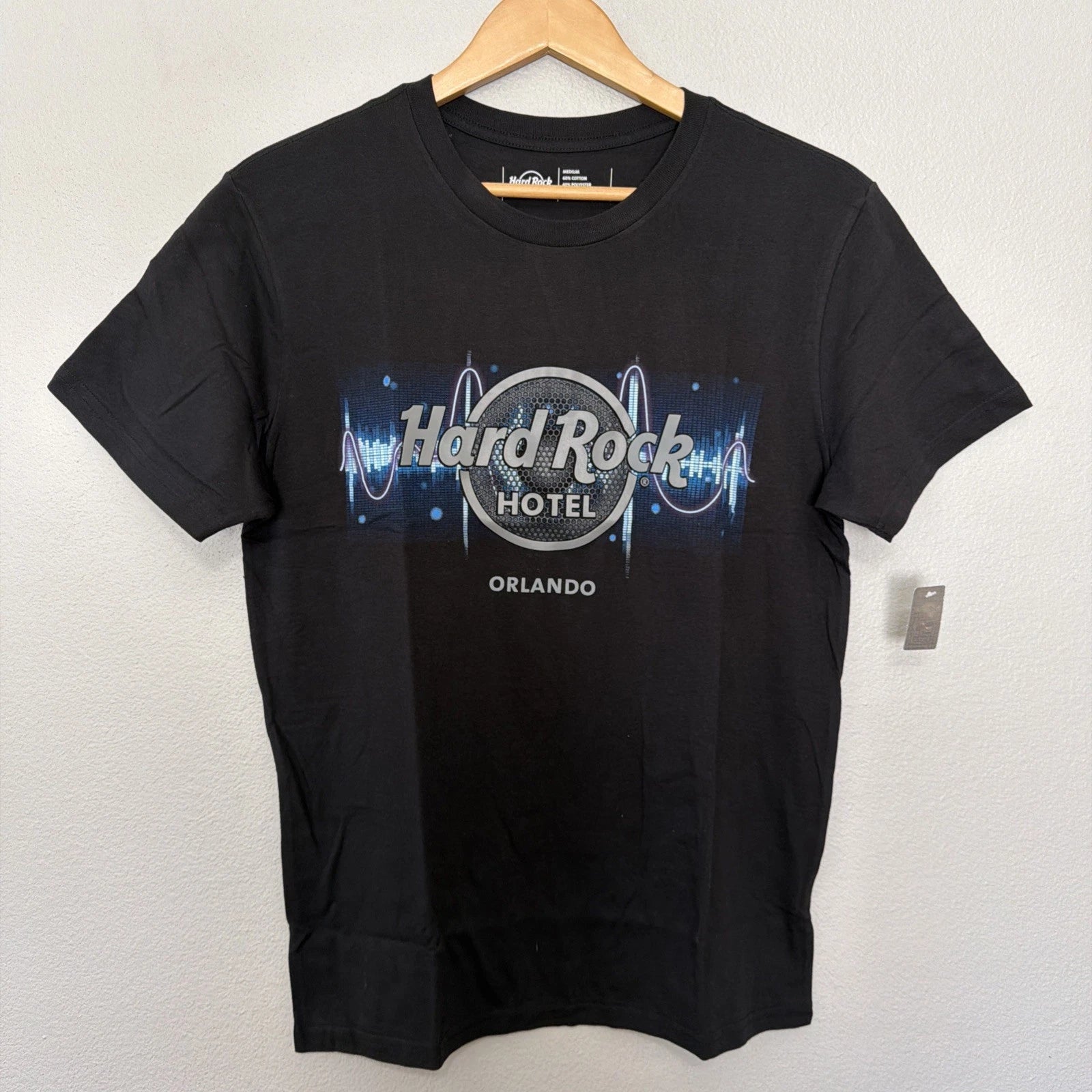 Hard Rock Cafe T Shirt Adult Med Black Orlando Florida Surf Beach Brand New Tags
