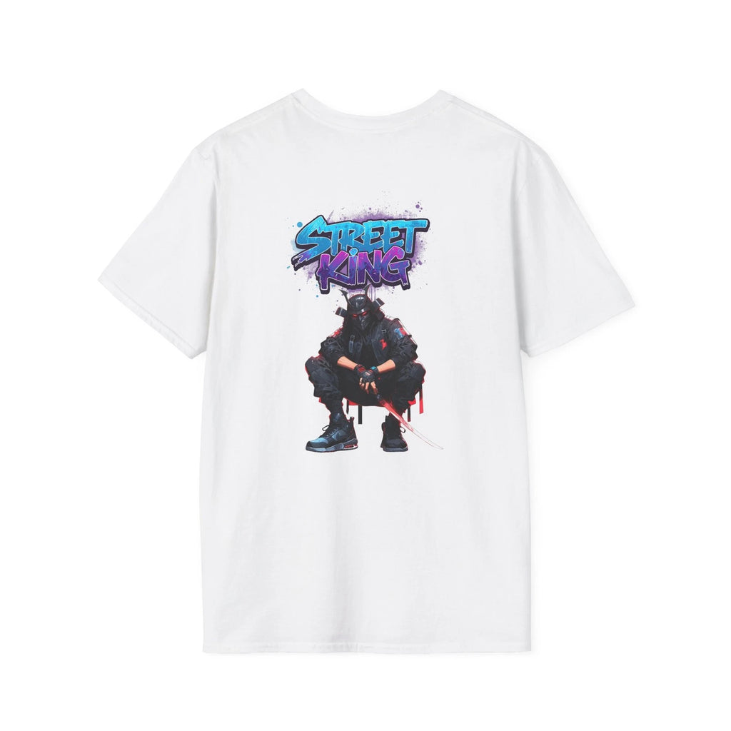 Anime Cyberpunk Samurai T-Shirt Street King Graffiti Design Anime Streetwear