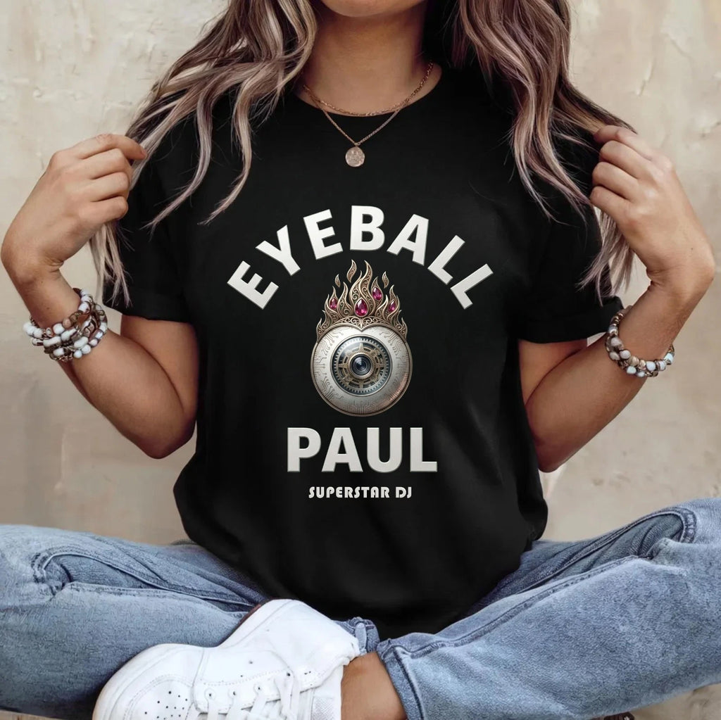 Eyeball Paul Superstar DJ T-Shirt - Music Lover Party DJ Festival Fan Unisex Tee