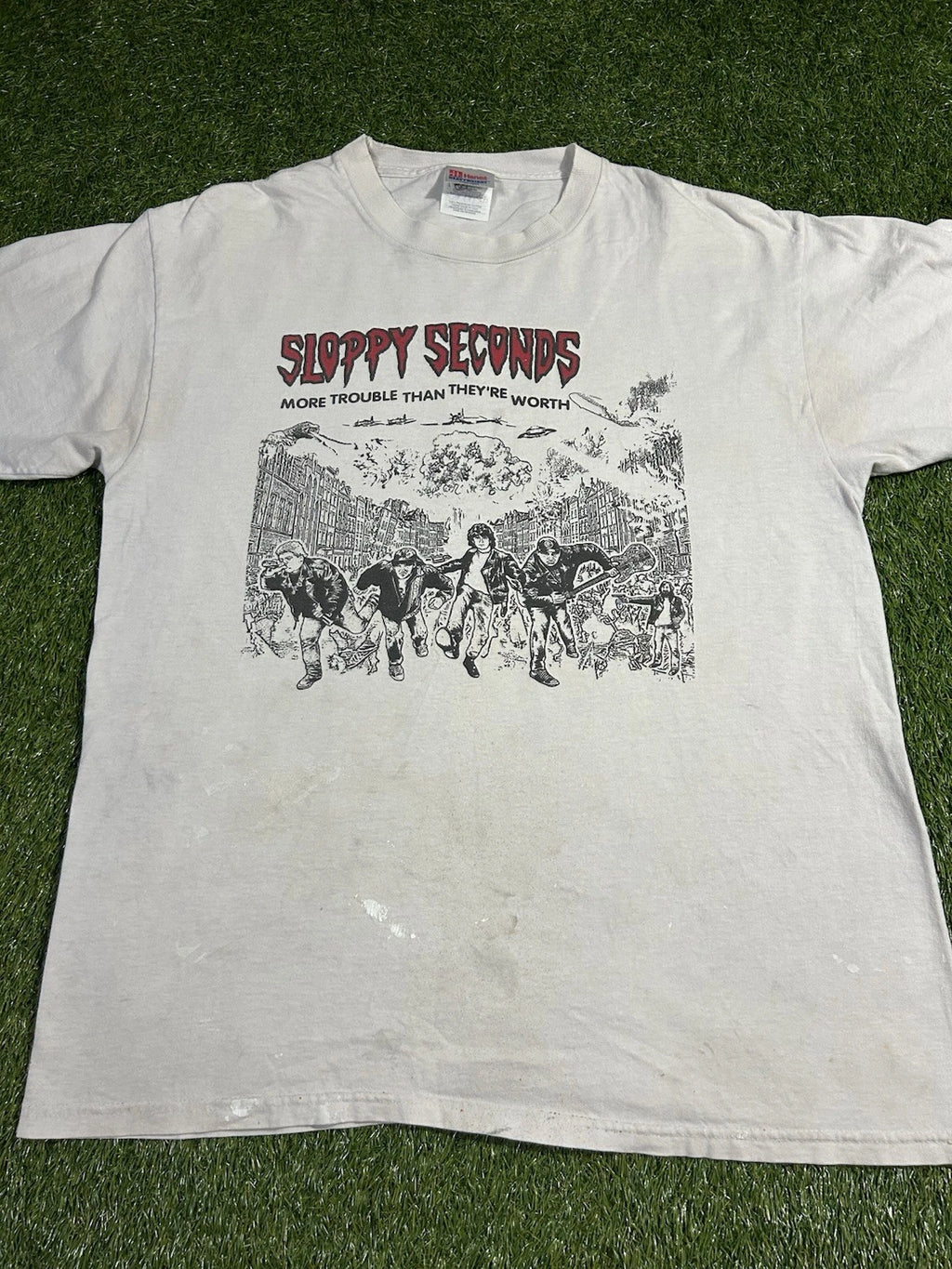 Vintage 90s Sloppy Seconds ‘ Let’s Kill The Trendy ‘ Punk Rock Band T-Shirt XL