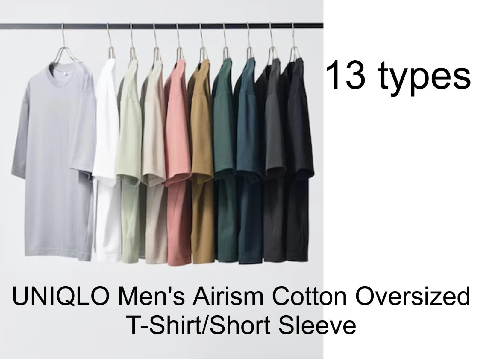 UNIQLO Men's Airism Cotton Oversized T-Shirt/Short Sleeve 13 types Japan New