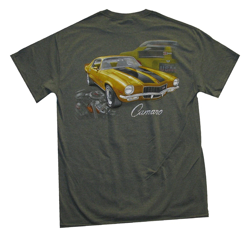 Chevy Camaro Vintage Script Automobile Car Tee GM Chevrolet