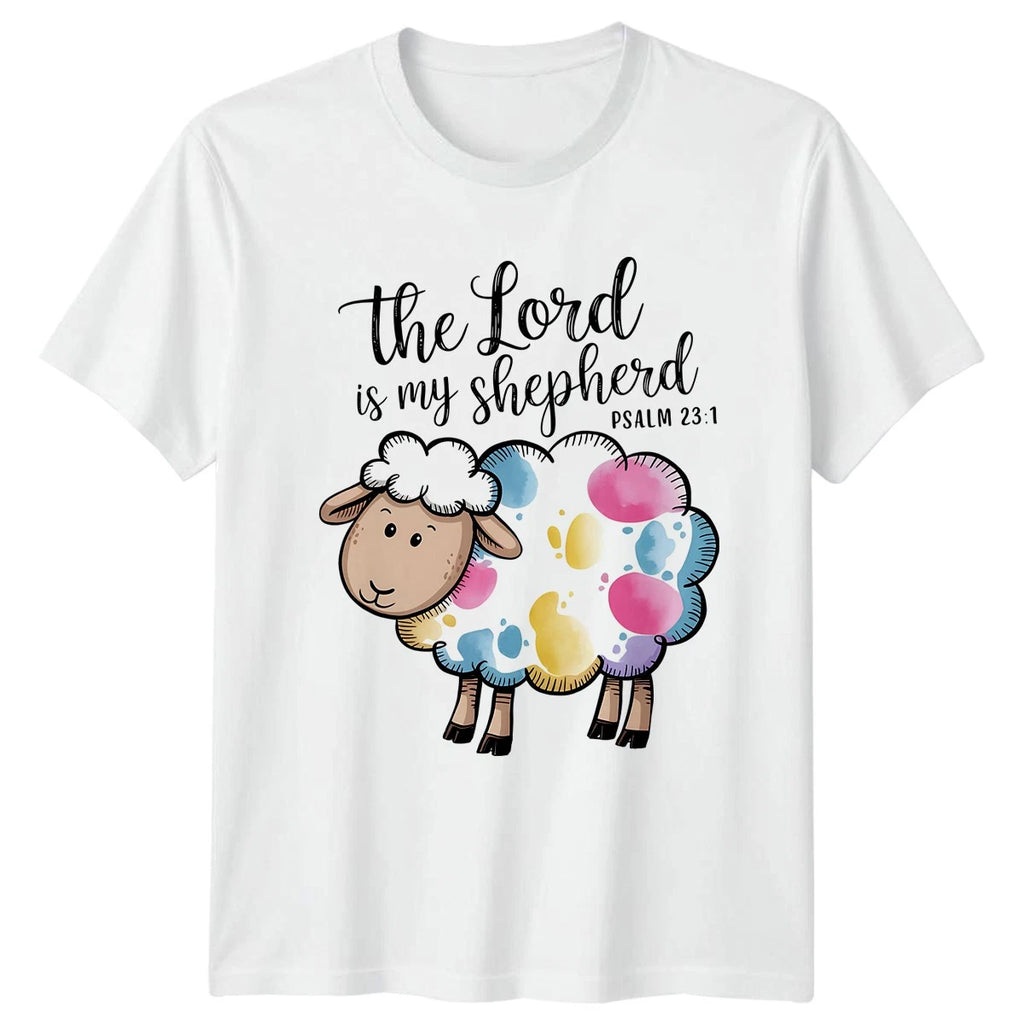 The Lord Is My Shepherd Womens T-Shirt Psalm 23 Faith Gift For Her