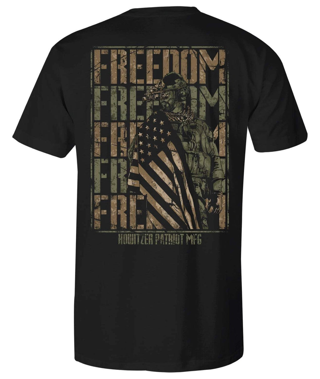 Howitzer Men's T-shirt Freedom Warrior Military Grunt MFG