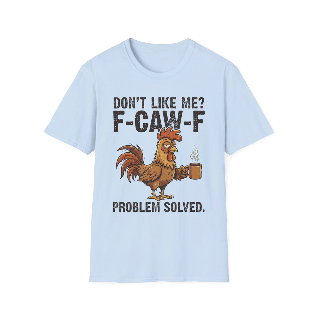 F-CAW-F Rooster Graphic T-Shirt | Funny Chicken Coffee Tee