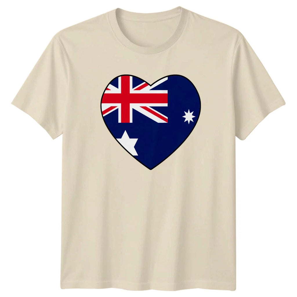Australia Heart Flag T-Shirt Australian Australia Day Gift For Him And Her