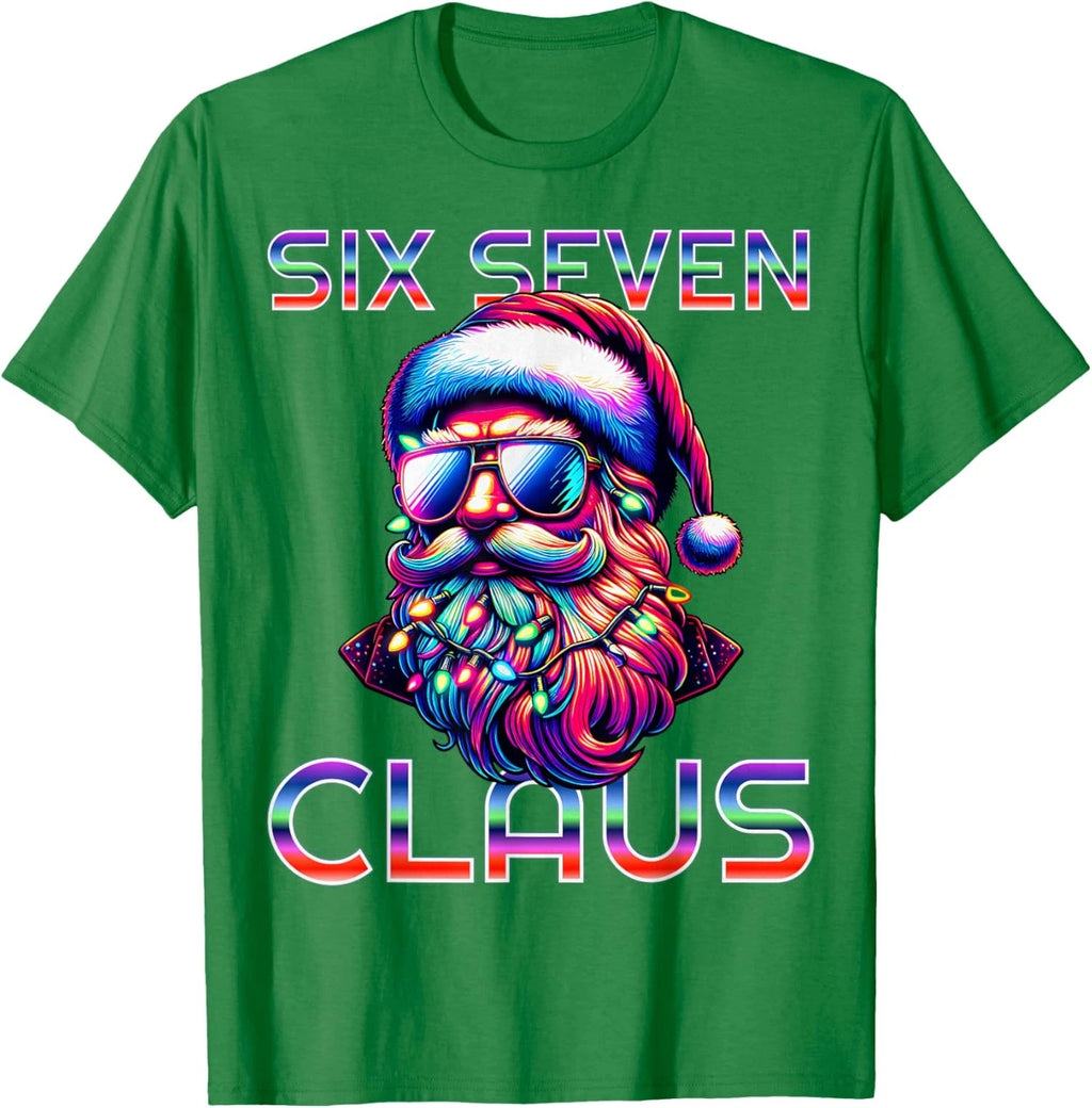 Funny 67 Meme Santa Christmas Brainrot Design Unisex T-Shirt