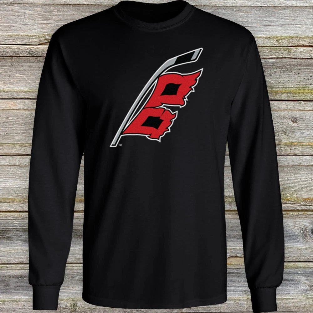 Carolina Hurricanes Long Sleeve T Shirt Warning Flag Hockey FCU02
