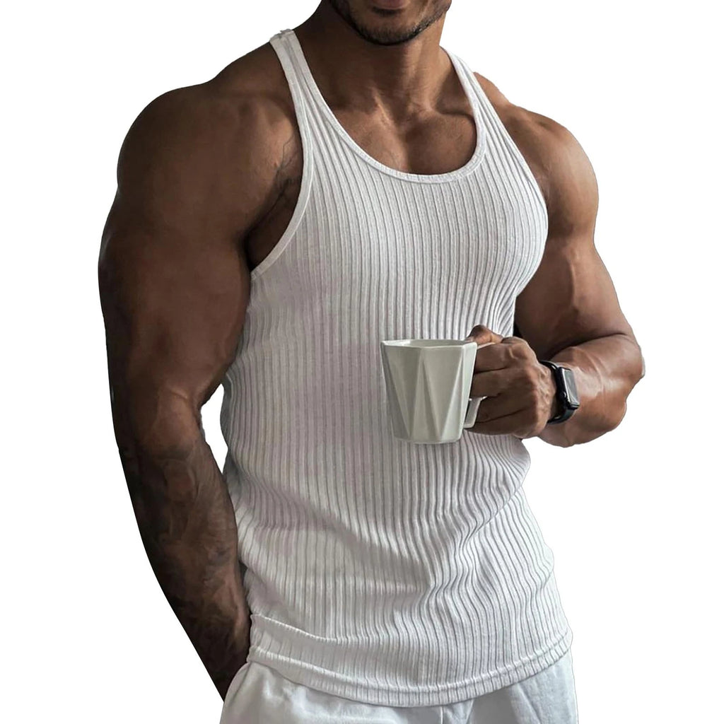 Men Sleeveless Shirt Slimming Fit Top For Gym And Daily Wear Trending