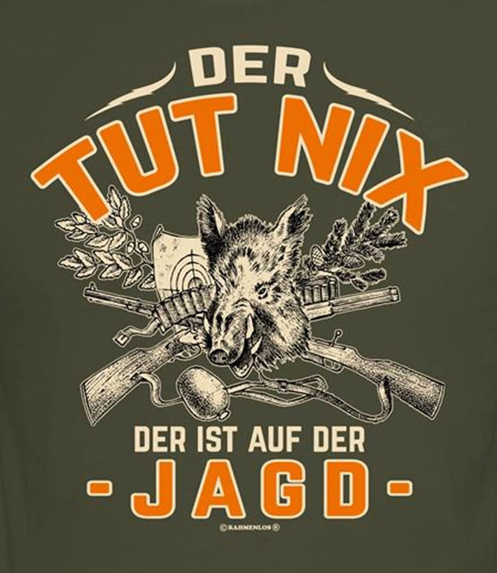 Men Jäger T-Shirt Olivgrün Round Neck Short Sleeve Funny Hunting Quotes