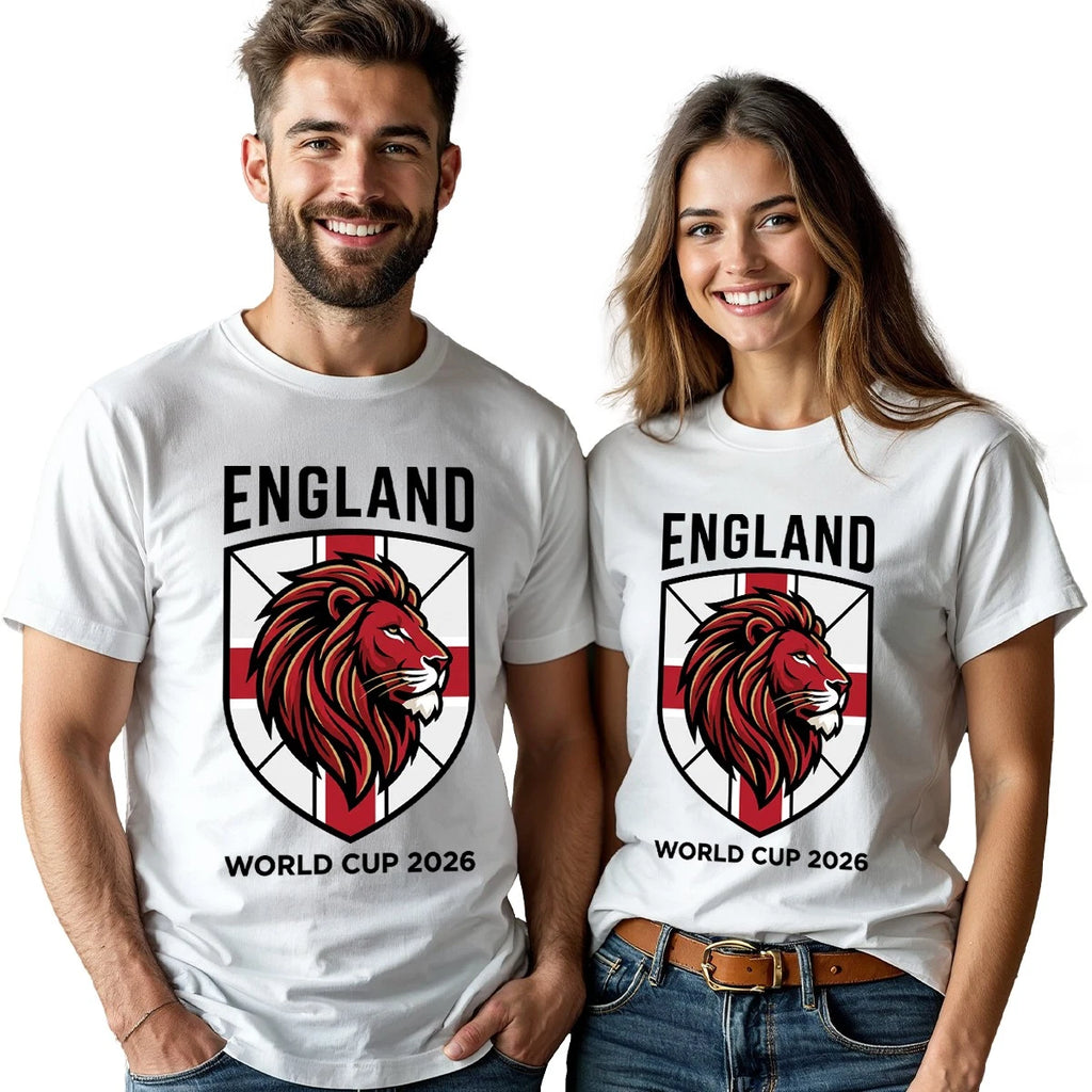 England Country Pride Couple T Shirts Football Coming Home Soccer