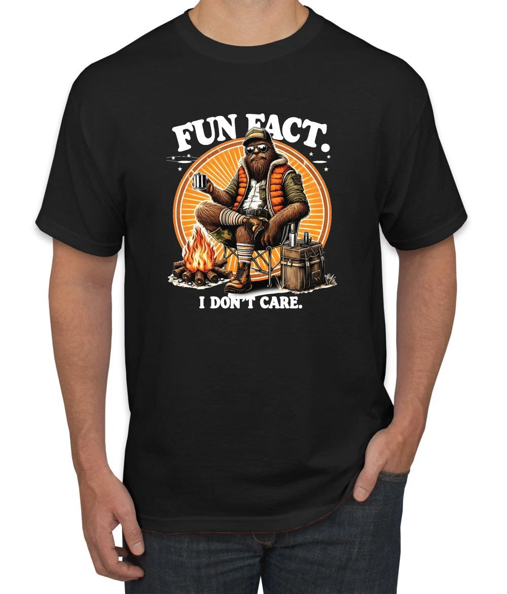 Fun Fact I Don't Care Funny Sasquatch Men's T-Shirt