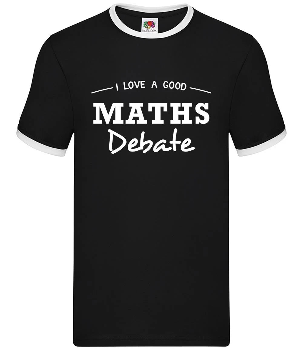 I Love A Good Maths Debate - Mens Ringer - Funny Rude Math Numbers Nerd